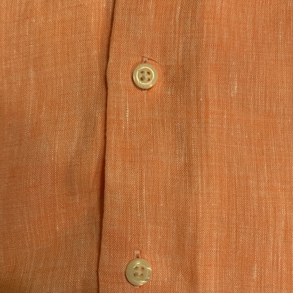 Peter Millar Men’s 100% Linen Long Sleeve Button Down Shirt - Picture 6 of 11